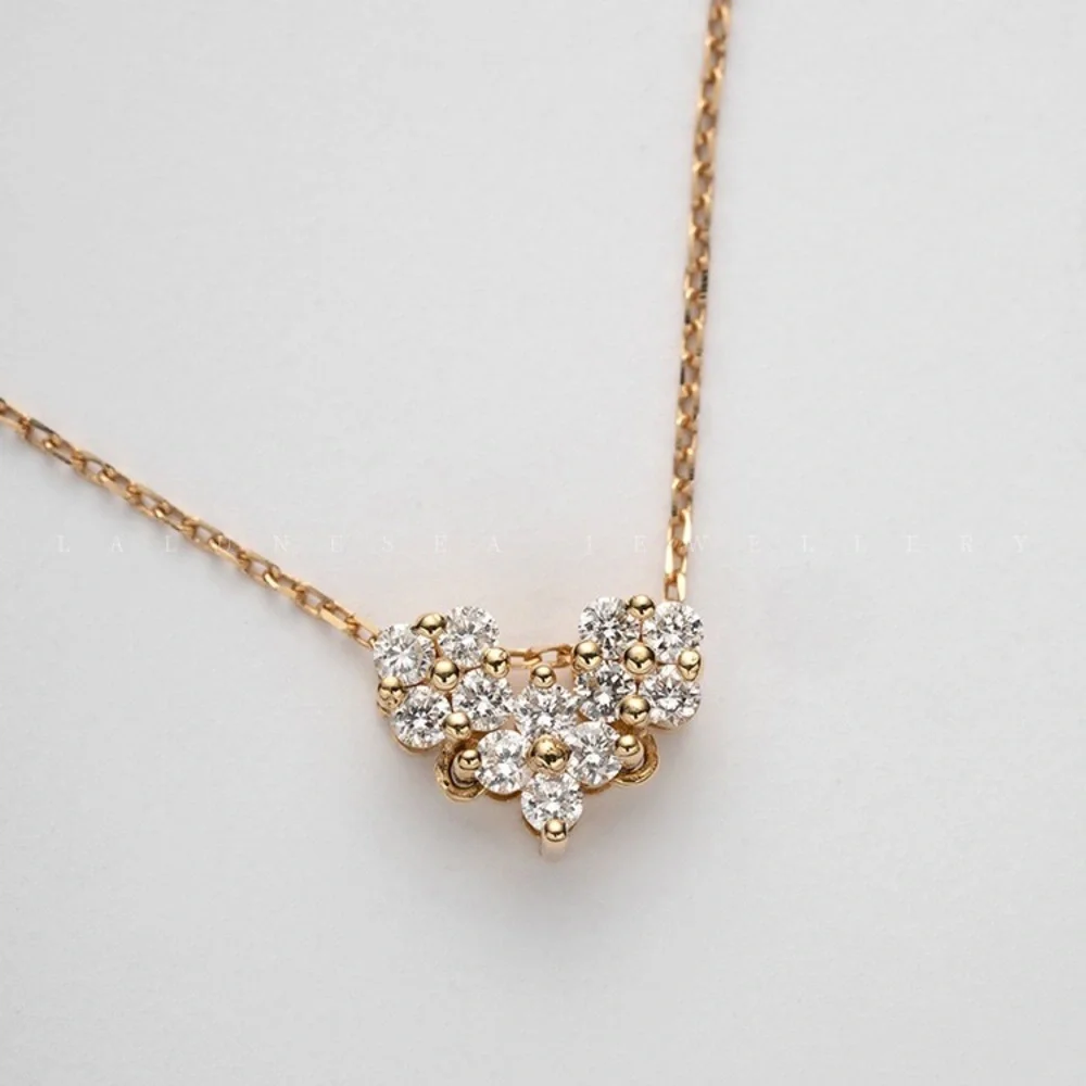 New two way wear 18k gold over silver cubic zirconia necklace
